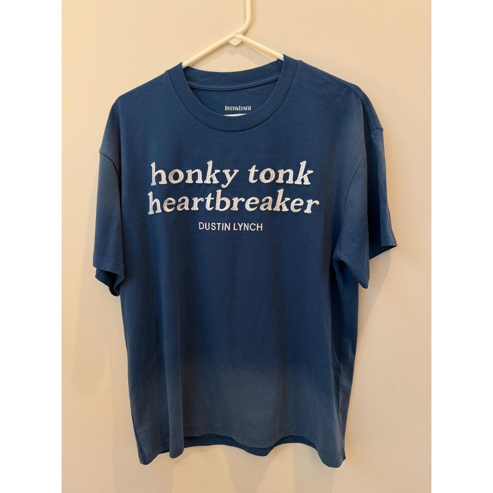 Dustin Lynch Honky Tonk Heartbreaker Blue Country Music Graphic Tee Large